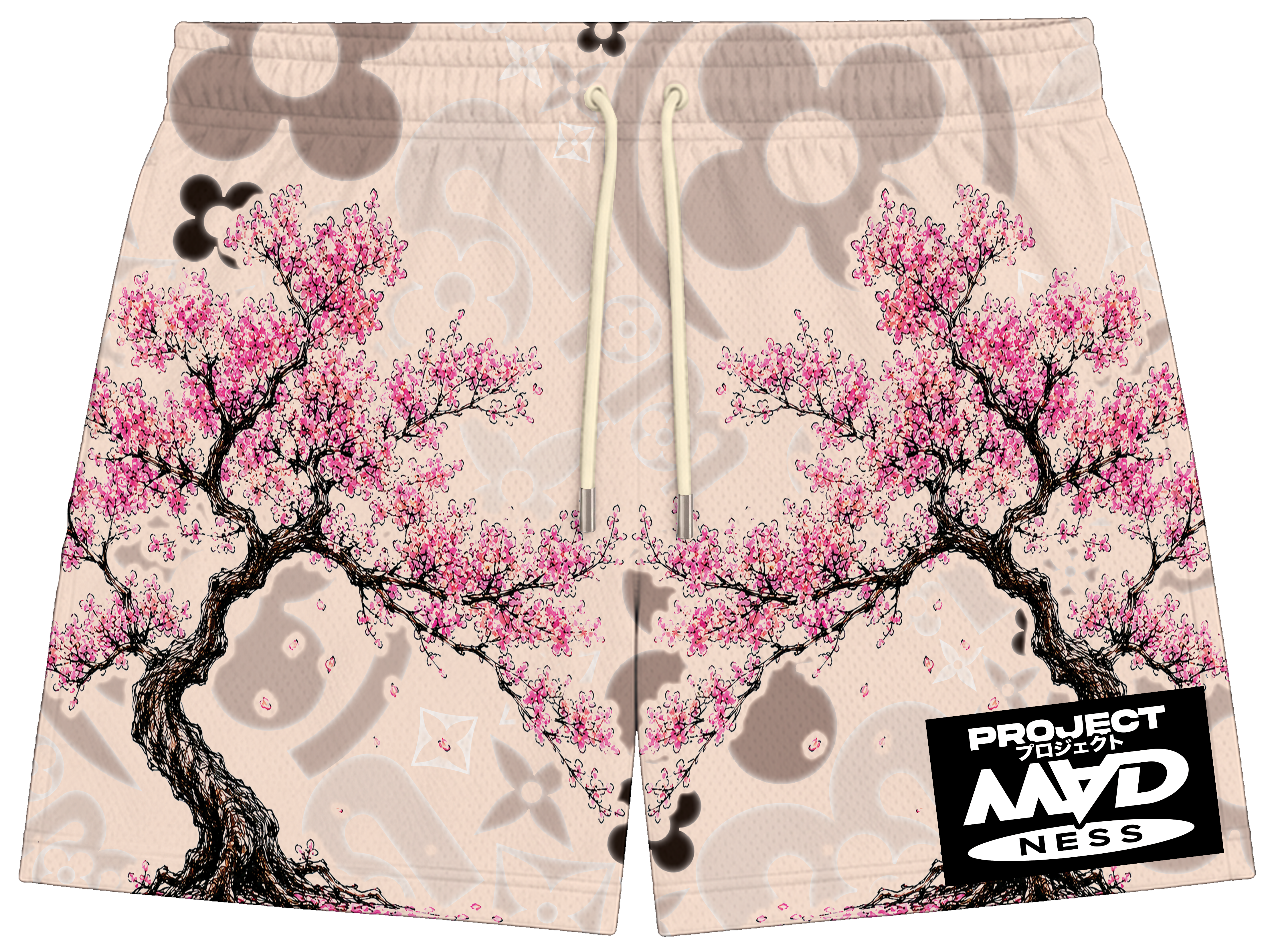 PROJECT MADNESS "BROWN CHERRYBLOSSOM" SHORTS